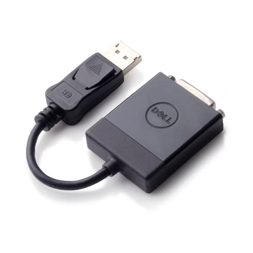 Dell Displayport To Dvi Single-link Adapter Videokonverterare Displayport Dvi Svart