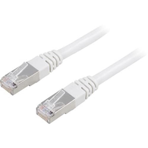 Deltaco Kytkentäkaapeli Rj-45 Cat 6 0.5m Valkoinen