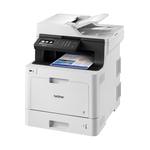 Brother DCP-L8410CDW - Multifunktionsprinter - farve - laser - 215.9 x 355.6 mm (original) - A4/Legal (medie) - op til 31 spm (kopiering) - op til 31 spm (udskriver) - 300 ark - USB 2.0, Gigabit LAN, Wi-Fi(n), USB vært