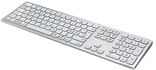 Voxicon Trådlös Slim Metal Tangentbord Bt 295b Silver Trådlös Nordisk