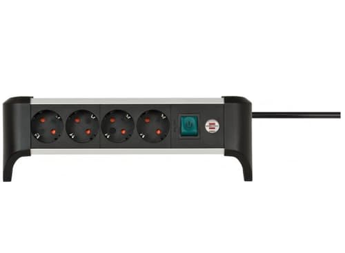 Brennenstuhl 1391040400 Förlängningssladdar 1,8 M 4 Ac-utgångar Inomhus Svart, Silver