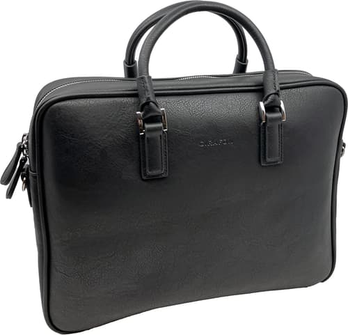 Cirafon Office Black 16" Vegan Leather Musta