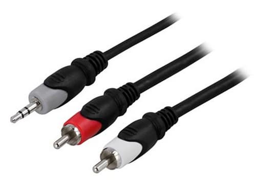 Deltaco Äänikaapeli 15m 3,5mm 2 X Rca