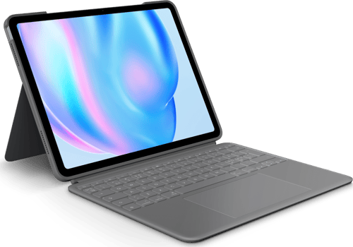 Logitech Combo Touch Ipad Air 13 tommer (2024) Dansk, Norsk, Svensk, Finsk Grå billede