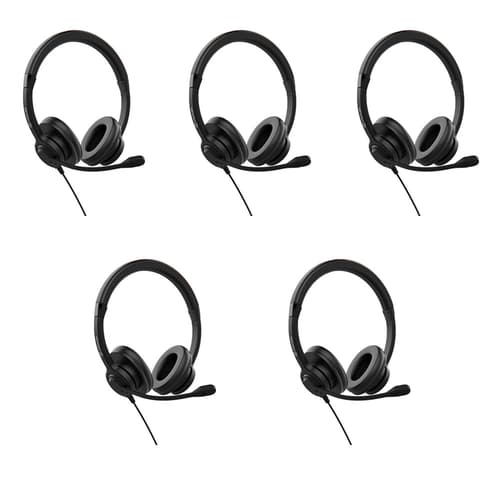 Voxicon Usb Vx610 Anc 5-pack Stereo Usb-a Svart