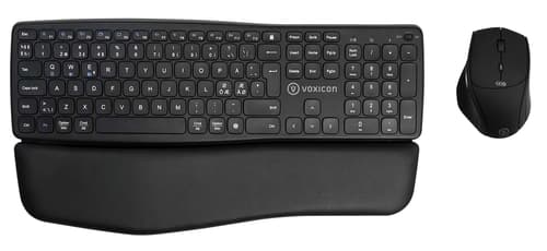 Voxicon Wireless Ergokeyboard E365 Black Bt+2.4 + M360wl