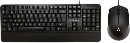 Acutek Amk-201wh Tangentbord Mus Inkluderad Usb Nordic Svart Kabel Nordisk
