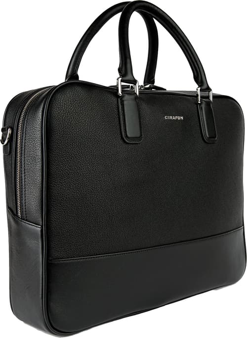 Cirafon Barolo Leather Datorväska 16" Äkta Läder Svart