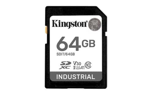 Kingston 64G SDXC Industrial pSLC  Class10, UHS-I,U3,V30, A1 SD-Card