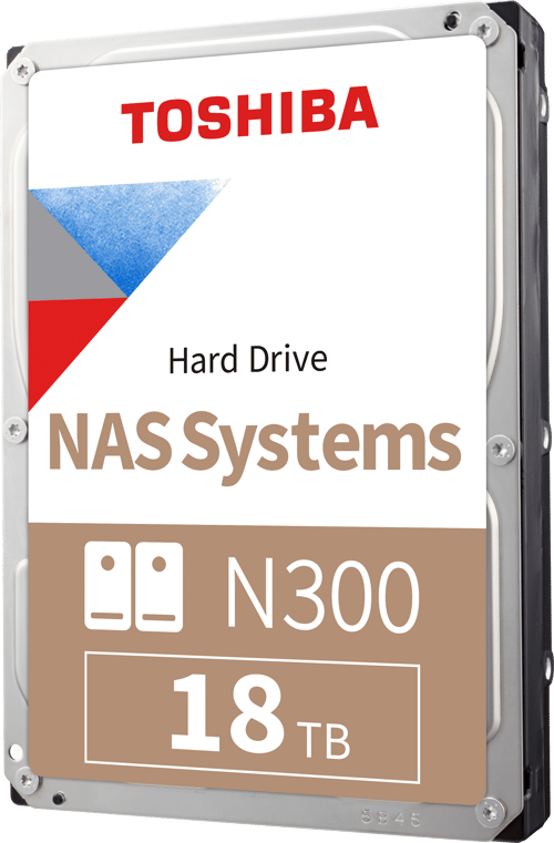 Toshiba N300 NAS - Harddisk - 18 TB - intern - 3,5 - SATA 6Gb/s - 7200 rpm - buffer: 512 MB