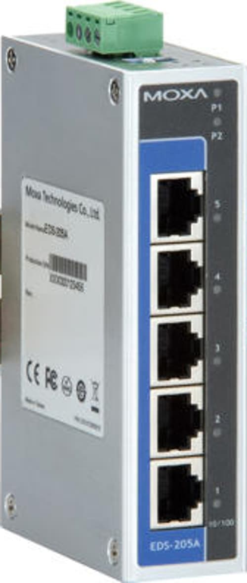 Moxa Eds-205a Industrial Unmanaged 5-port Switch