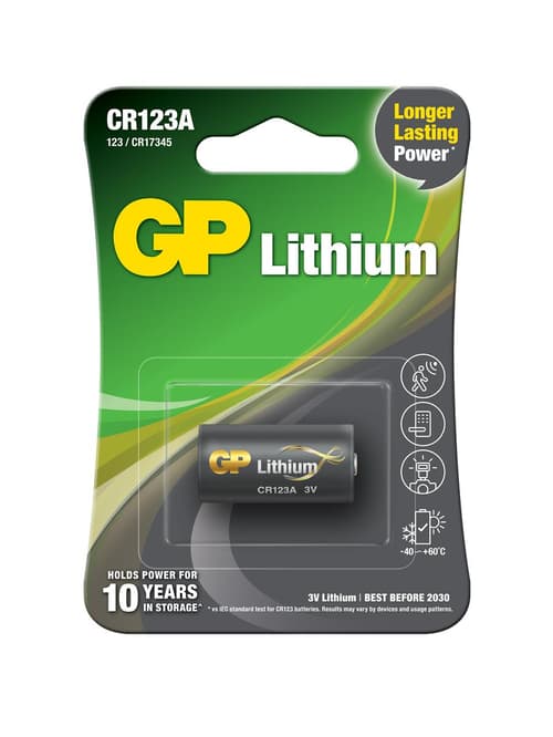Gp Lithium Battery Cr123a, 3v, 1-pack