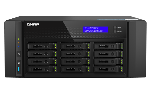 Qnap Ts-h1290fx Nas Tower Epyc 7302p 128 Gb Ddr4 0 Tb Quts Hero Musta