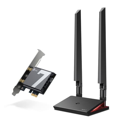 TP-Link Archer TBE550E, Intern, Trådløs, PCI Express, WLAN / Bluetooth, 9300 Mbit/s, Sort