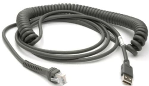 Zebra Cable Usb 4.5m Coiled 4.57m Usb-a Harmaa