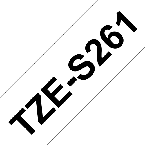 Brother Tape 36mm Tze-s261 Svart/vit Extra Stark