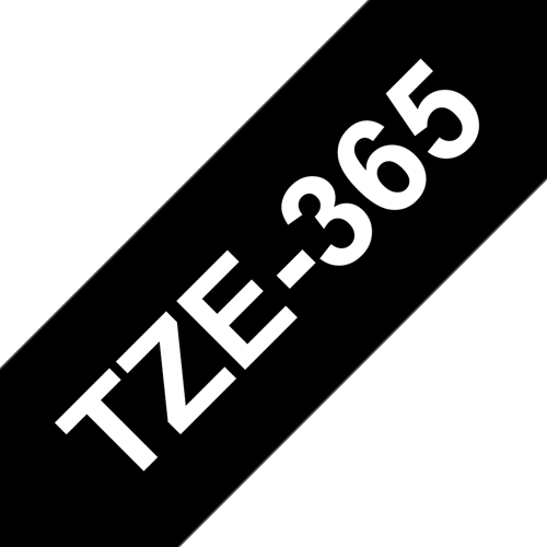 Brother Tape 36mm Tze-365 Hvid/sort