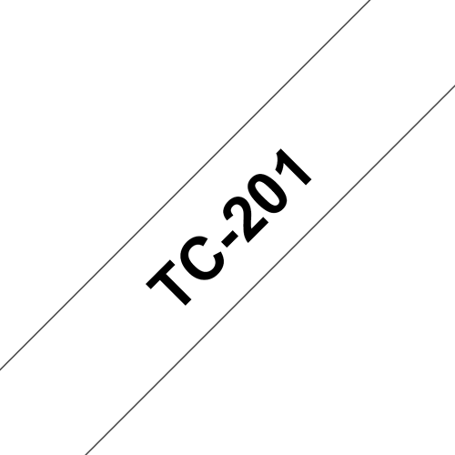 Brother Tape 12mm Tc-201 Svart/vit
