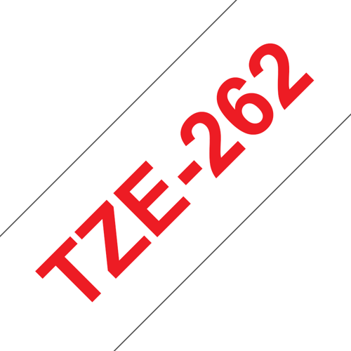 Brother Tape 36mm Tze-262 Röd/vit