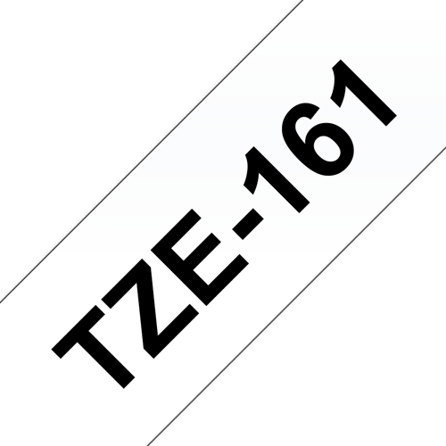 Brother Tape 36mm Tze-161 Sort/gennemsigtig