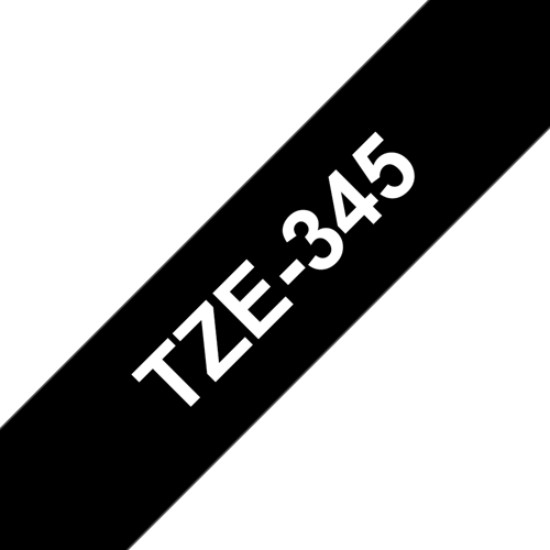 Brother Tape 18mm Tze-345 Hvid/sort