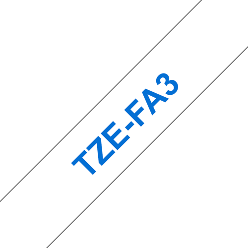 Brother Tape 12mm Tze-fa3 Stof Hvid/blå