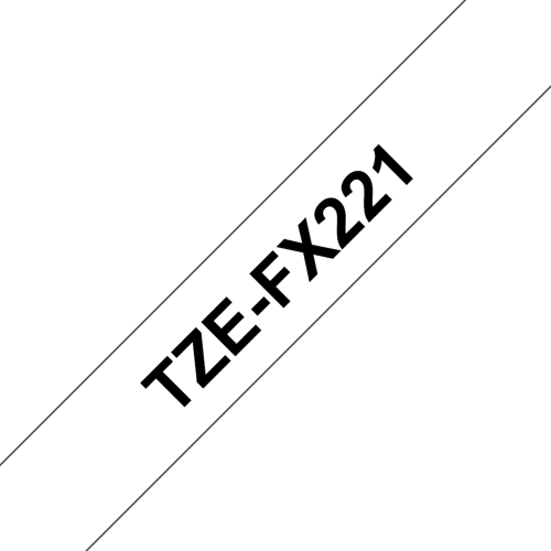 Brother Tape Tze-fx221 9mm Svart/vit Flexible