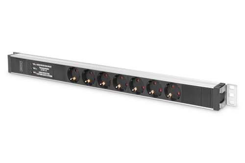 Digitus Dn-95412 Strømdistribusjonsenhet (pdu) 7 Ac-utganger 0u Sort, Sølv