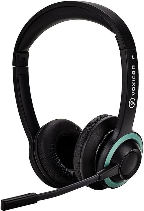 Voxicon Headset Hm755u-c With Usb-c Stereo Usb-c Laivasto, Musta