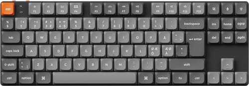 Alternativ bild 0 för Keychron K1 MAX QMK/VIA Wireless RGB Hot Swap Low Profile Brown - Gray - Tangentbord - Utan Numpad - Nordisk - Grå
