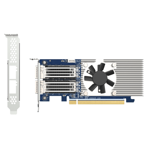 Produktfoto för QNAP QXG-100G2SF-CX6 - network adapter - PCIe 4.0 x16 - 200 Gigabit Ethernet x 2