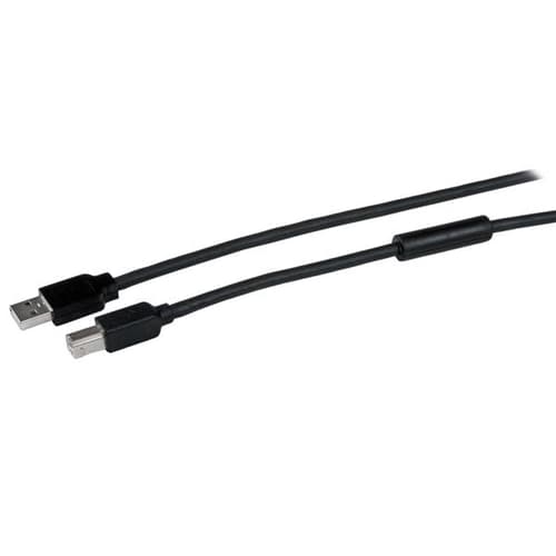Startech Active Usb 2.0 M/m 15m Usb-a Usb-b Aluminium, Svart