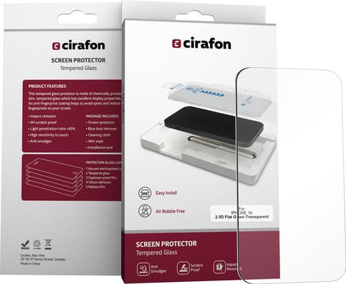 Cirafon Recycled Ultra-wide (double Tempered) Näytönsuoja Iphone 15, Iphone 16