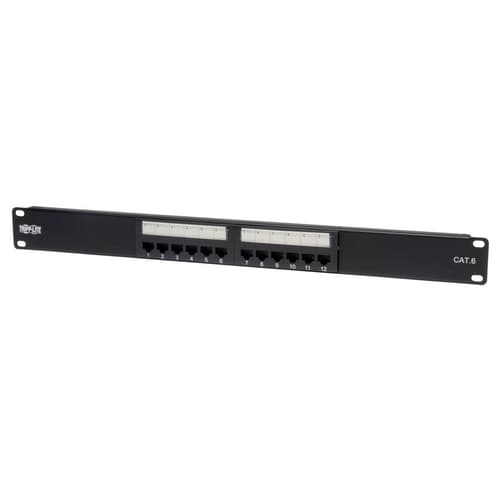Eaton 12-port 1u 19" Patch Panel Cat6 Musta 1u