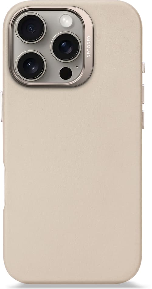 Decoded Leather Backcover Iphone 16 Pro Beige