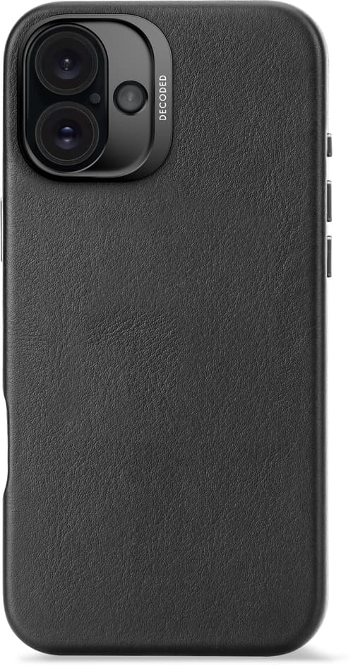 Decoded Leather Backcover Iphone 16 Plus Svart