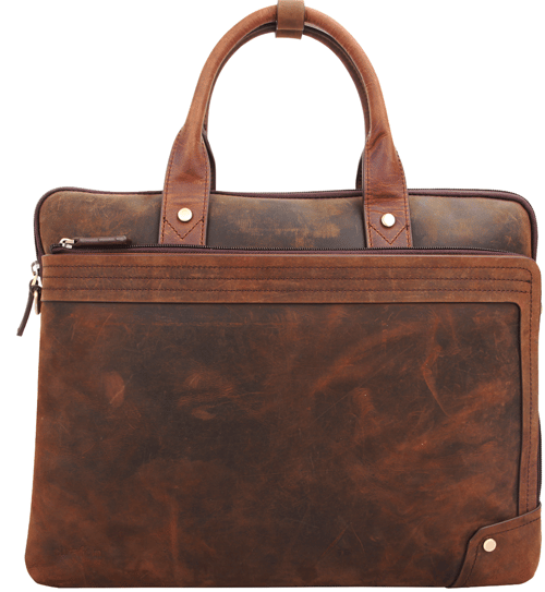 Cirafon Leather Indiana Taske 15.6 tommer Ægte Læder Brun