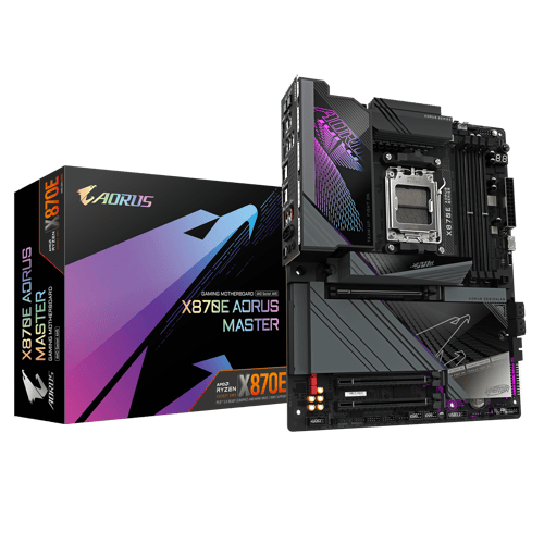 GIGABYTE X870E AORUS MASTER Moderkort - AMD X870E - AMD AM5 socket - DDR5 RAM - ATX