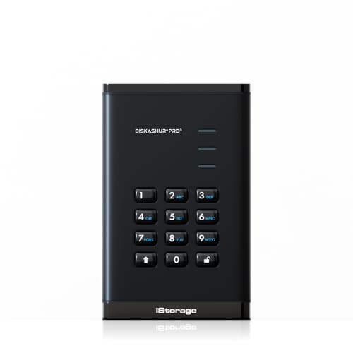 Istorage Diskashur Pro3 Ssd 256-bit Fips 140-3 Level 3 16tb Usb-a, Usb-c Svart