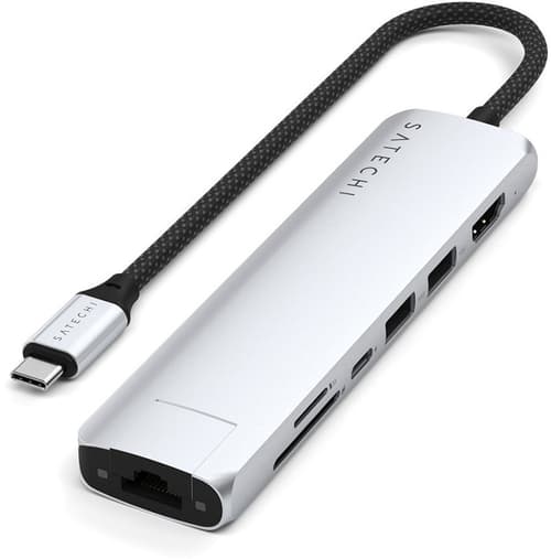 Satechi 7-in-1 Usb-c-moniporttisovitin Ethernetillä Usb-c