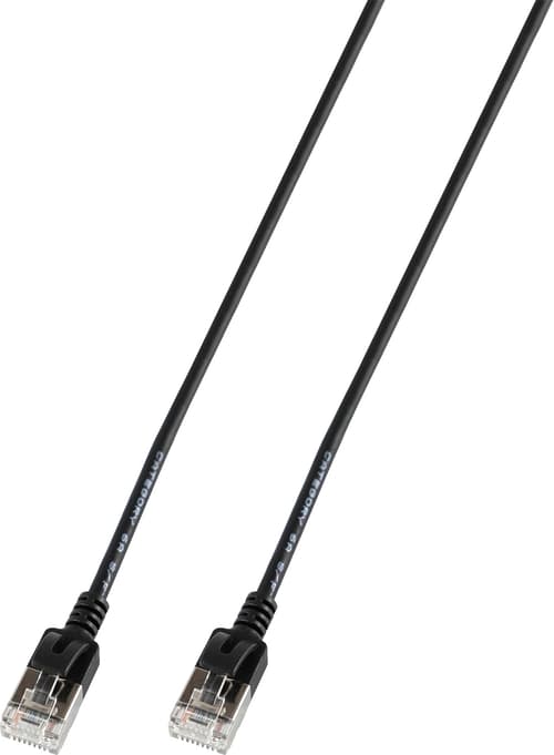 Prokord Slim Network Cable / Patch Cord Lszh Rj-45 Cat 6a 0.5m Musta