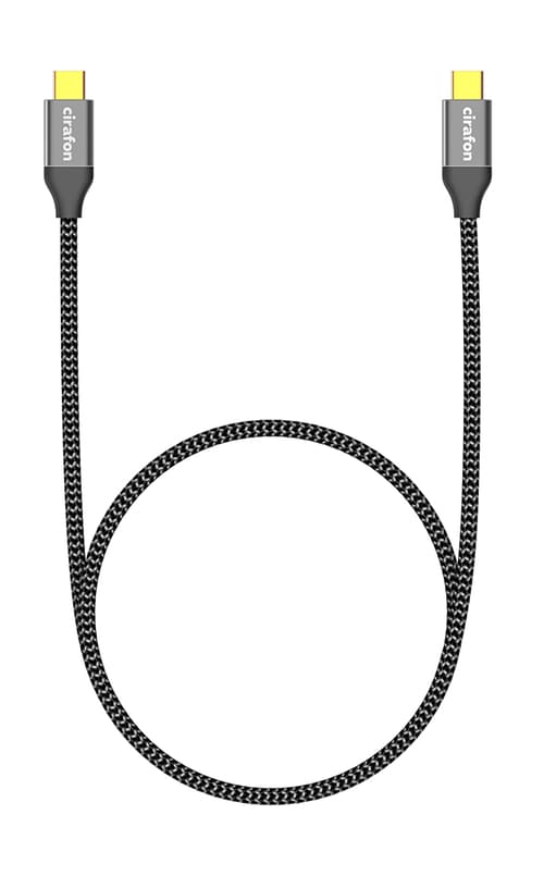 Cirafon Usb-c Kabel (60w) 1.8m Usb-c Usb-c Harmaa