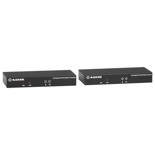 Black Box KVX Series KVM Extender over CATx - 4K Single-Head DisplayPort USB 2.0 Hub Serial Audio Local Video
