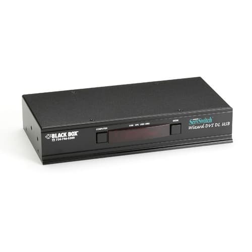 Black Box 4 Port Dual Link Kvm Dvi. Usb + Audio