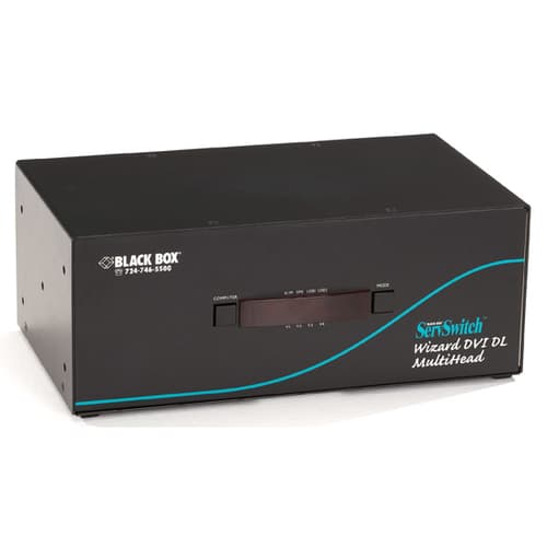 Black Box Kvm Switch - 3x Dvi-d Dl Audio Usb 2.0 4-port