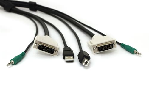 Black Box Secure Kvm Cable Kit - Dvi Usb Audio 1.8m
