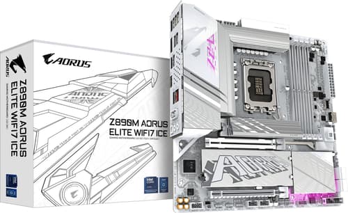 Gigabyte Z890m Aorus Elite Wifi7 Ice Lga 1851 Atx Bundkort billede
