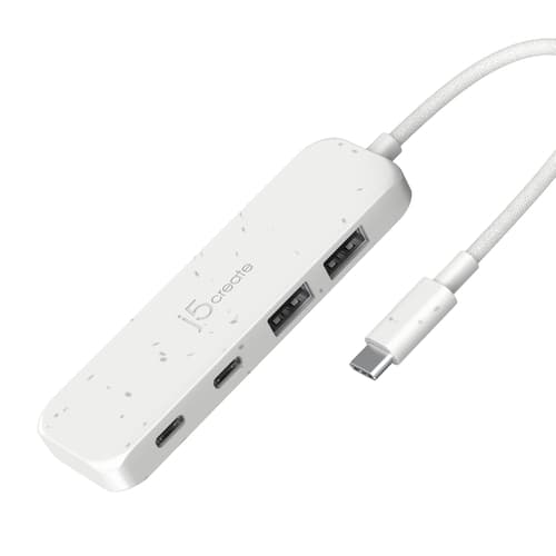 j5create JCH342EW - Hub - økovenlig, USB-C - 2 x USB 3.2 Gen 2 + 2 x USB-C 3.2 Gen 2 - desktop