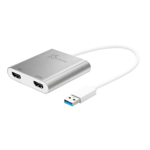 J5 Create Jua365 Usb 3.0 To Dual Hdmi Multi-monitor Adapter billede