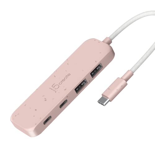 j5create JCH342ER - Hub - økovenlig, USB-C - 2 x USB 3.2 Gen 2 + 2 x USB-C 3.2 Gen 2 - desktop